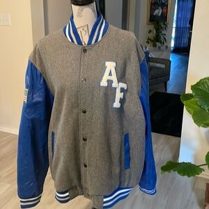 JWM Men’s Vars Jacket-US Air Force XLarge-Gray/Royal Officially Licensed-Unisex